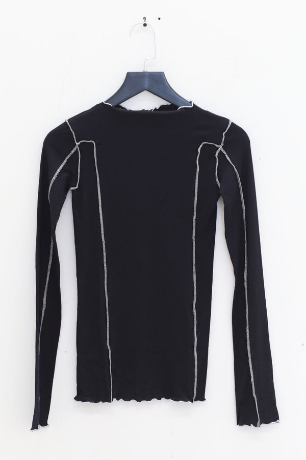 BASERANGE OMATOR Long-sleeved T-shirt BAS-TTOML-CR-AU25-MURANO NAVY (TTOML-WO-WI24)